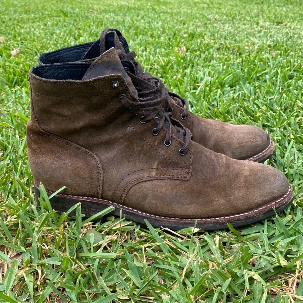 Thursday Boot Co President Brown Suede Lace Up Boots Mens 10.5 Handcrafted